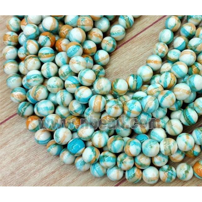 Rainforest jasper beads, round, stability