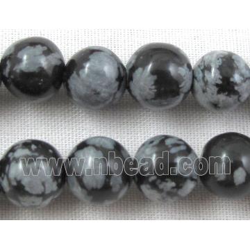 Round Snowflake Jasper Beads Smooth