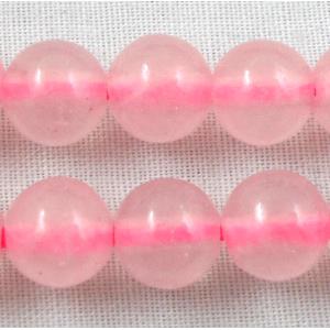 round Rose Quartz beads, pink, AA grade