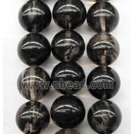 round black watermelon quartz beads