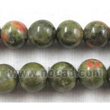 round Unakite beads