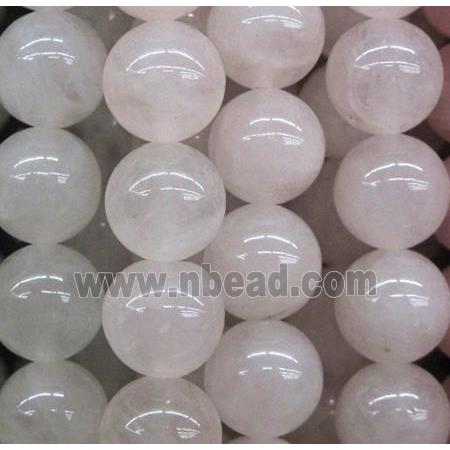 rose quartz bead, round