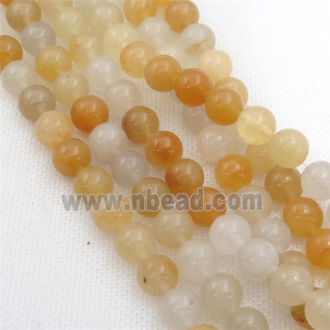 yellow aventurine bead, round