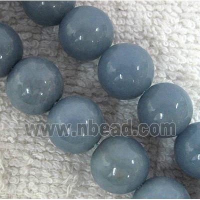 round Angelite Beads, grey-blue