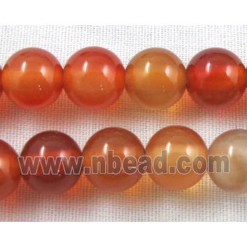 Nature Agate beads, Carnelian, Round