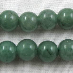 round Green Aventurine stone bead, AA Grade