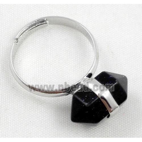 Blue SandStone ring, bullet