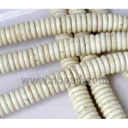 white synthetic Turquoise heishi beads