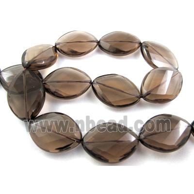 Smoky Quartz bead, faceted