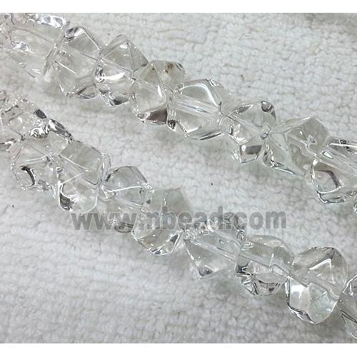 clear quartz bead, erose