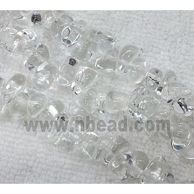 clear quartz bead, erose