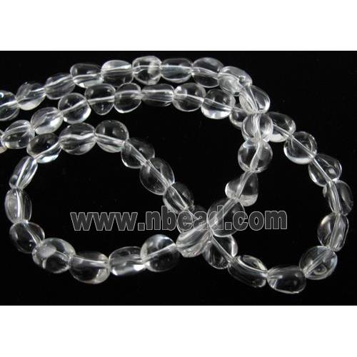 Natural Clear Quartz Bead, freeform