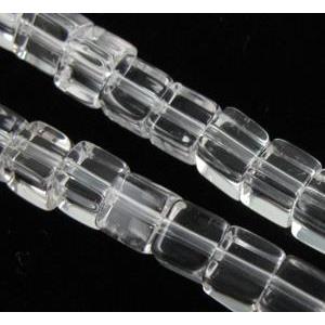 Natural Clear Quartz Bead, cube