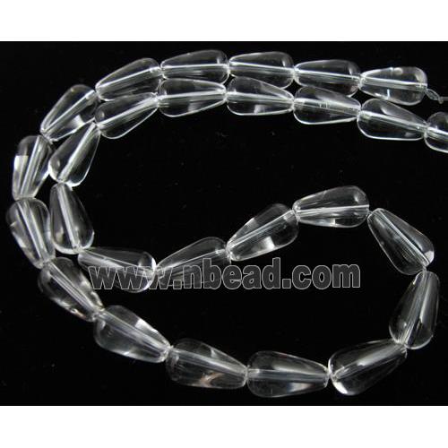 clear quartz bead, teardrop