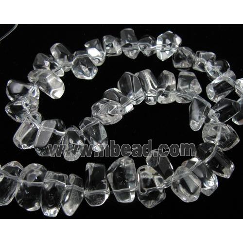 Natural Clear Quartz Bead, freeform