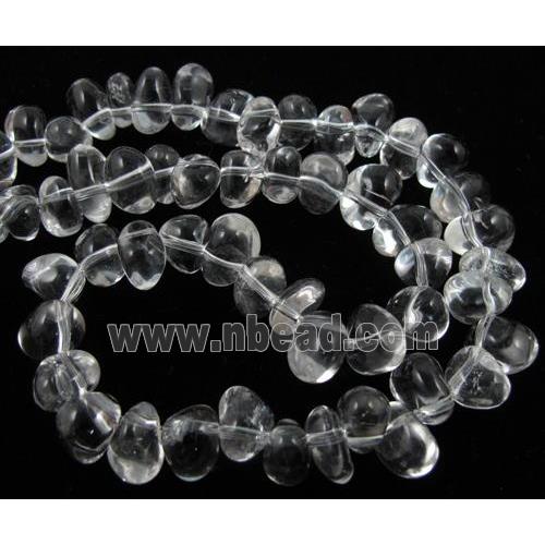 Natural Clear Quartz Bead, freeform