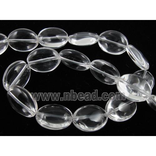 Natural Clear Quartz Bead, flat rice, A grade