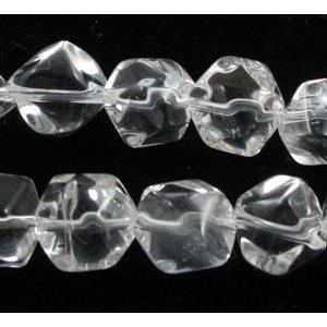 Natural Clear Quartz Bead, erose