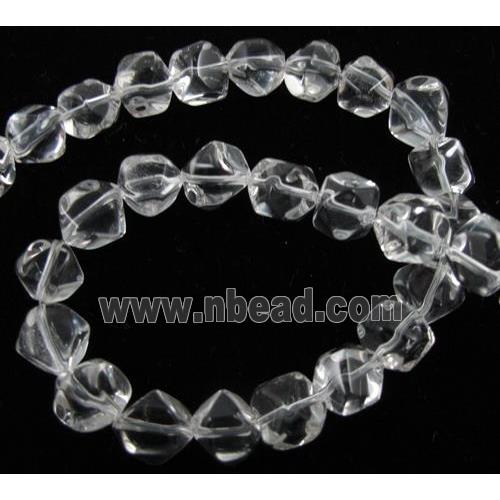 Natural Clear Quartz Bead, erose