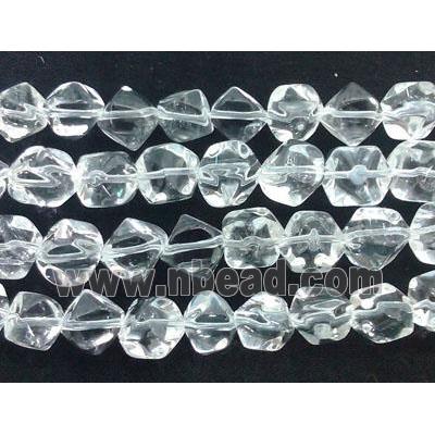 Natural Clear Quartz Bead, erose