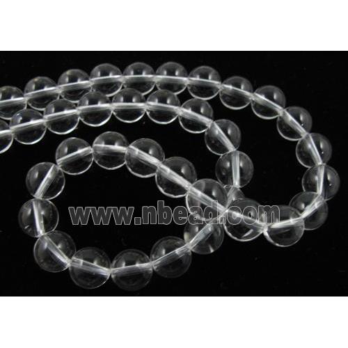 round Natural Clear Quartz Bead