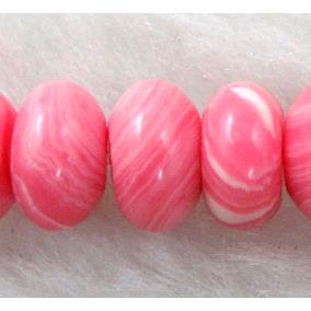 red stripe Gemstone bead, Abacus