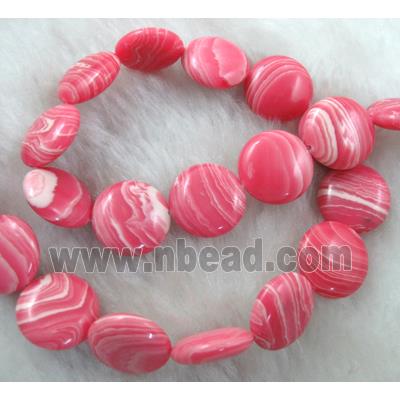 red stripe Gemstone, Nuggets, flat round