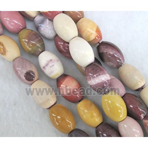 Mookaite jasper Beads, barrel