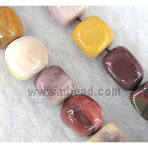 Mookaite jasper Bead, freeform cube