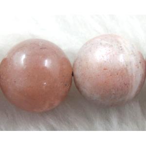 round Rose MoonStone Bead