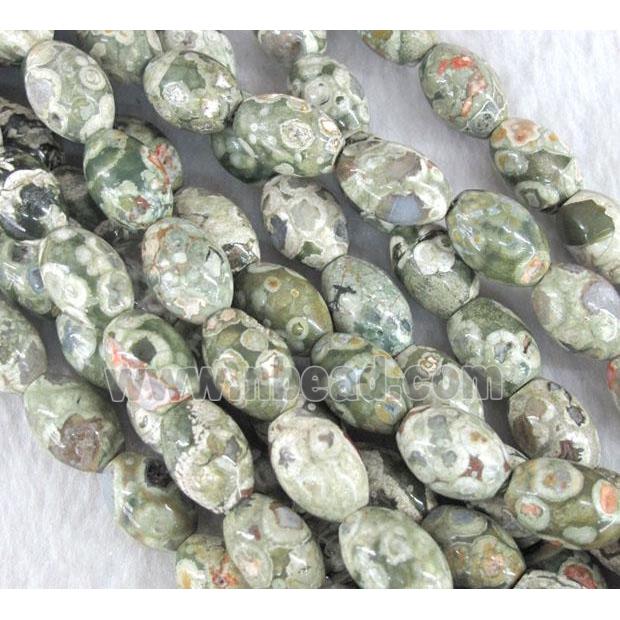 Rhyolite Jasper beads, barrel