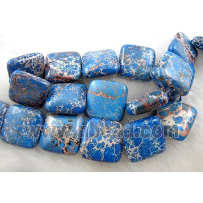 Blue Sea Sediment Jasper Beads Square