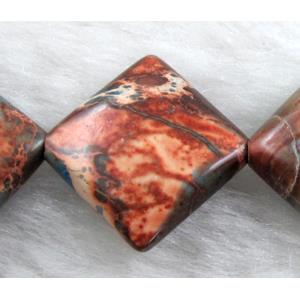 Red Sea Sediment Jasper Beads Square Conner-Drilled