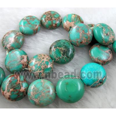 green Sea Sediment Jasper, flat round