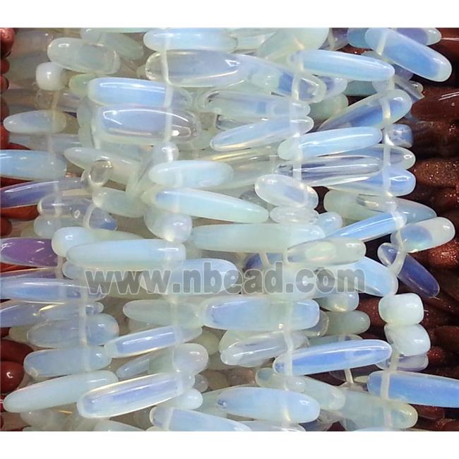 opalite beads, freeform, stick