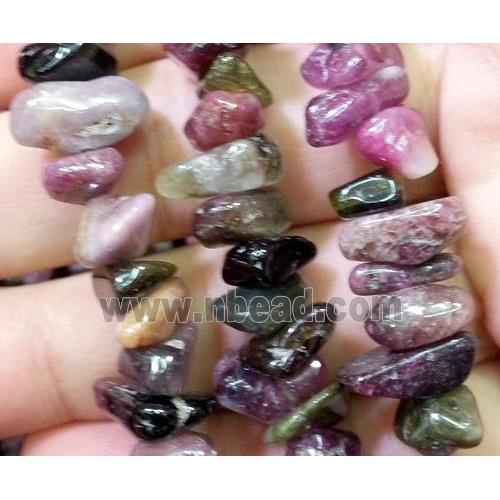 tourmaline chips beads, freeform