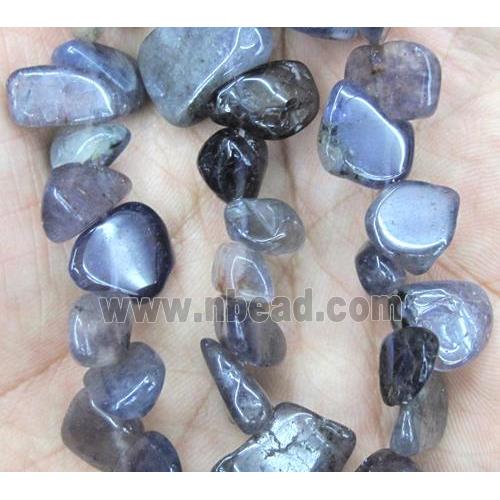 blue tourmaline chip beads, freeform