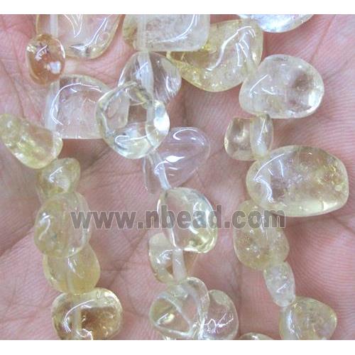 citrine beads chips, freeform