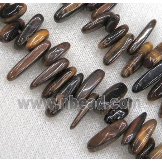 yellow tiger eye beads, chip, freeform stick