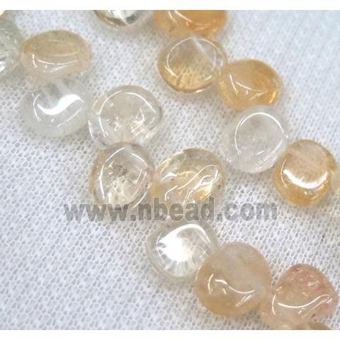 citrine chips bead, freeform