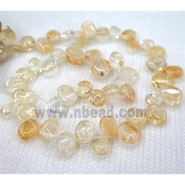 citrine chips bead, freeform