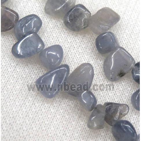 blue tourmaline chips bead, freeform