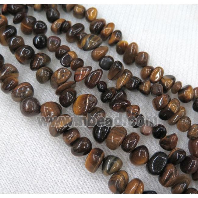 tiger eye chips bead, freeform