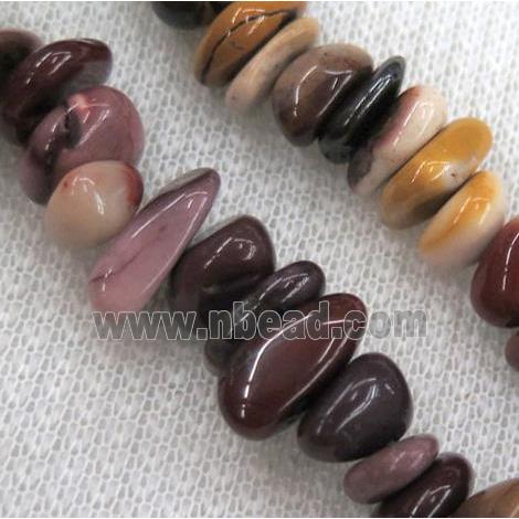 mookaite bead, freeform chip