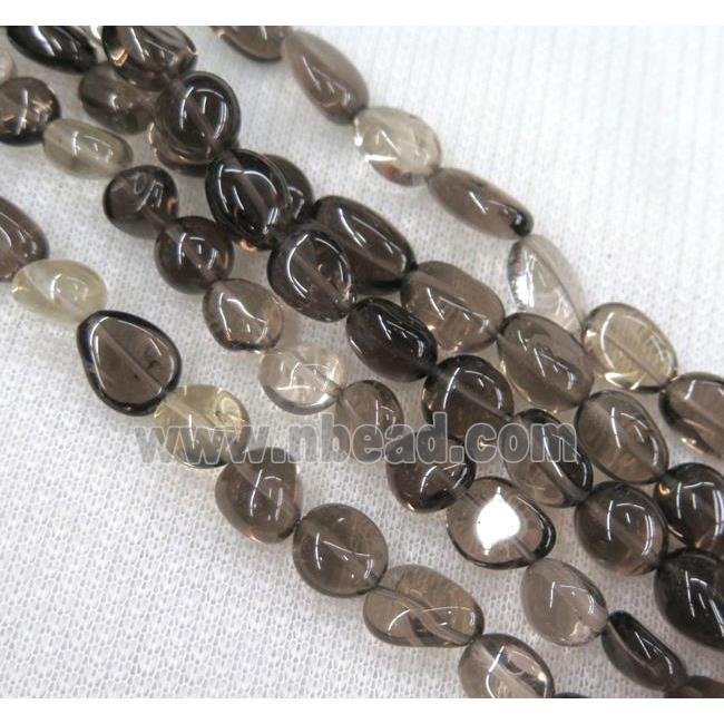 smoky quartz chips bead, freeform