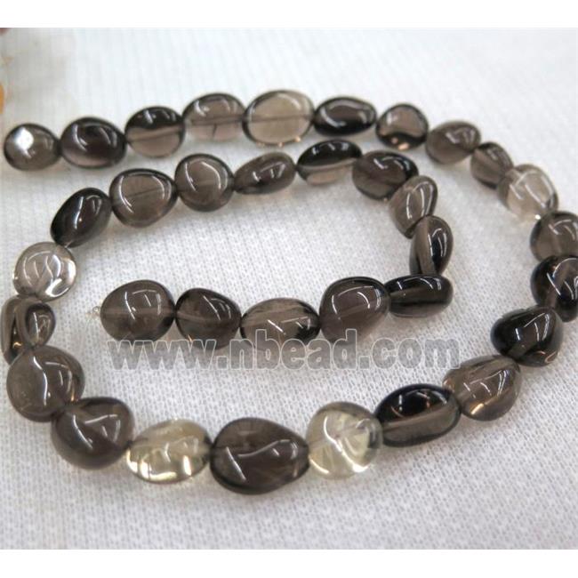 smoky quartz chips bead, freeform