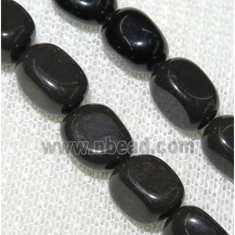 black obsidian chips bead, freeform