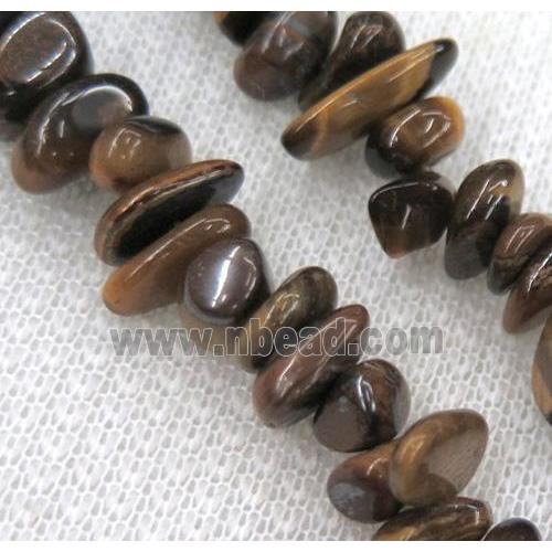 yellow tiger eye chip bead, freeform