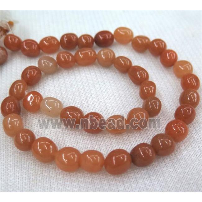 red aventurine chips bead, freeform