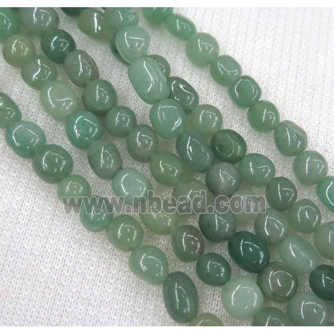 green aventurine chips bead, freeform